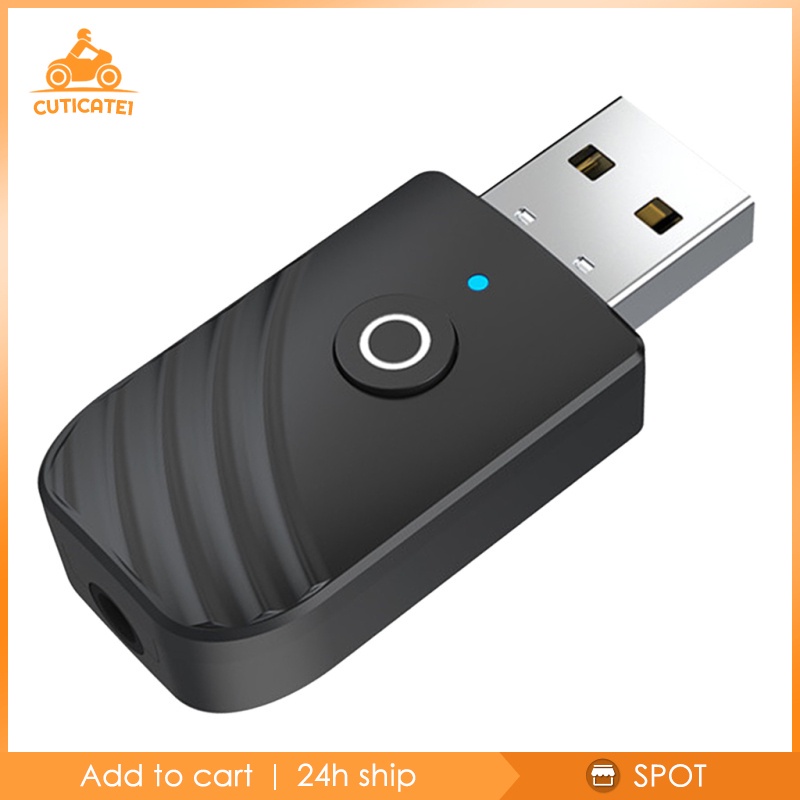 ✨Hàng sẵn sàng✨Usb Thu Phát Bluetooth 5.0 Cut1-8 Cổng 3.5mm Aux Cho Loa Xe Hơi / Tv / Pc