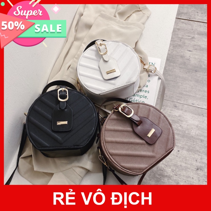 TÚI XÁCH NỮ ĐEO CHÉO ROUNDY DÁNG TRÒN PHỐI DA HÌNH LÁ SIÊU ĐẸP KDR-TDC367 KODOROS