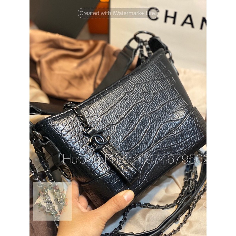 TÚI HOBO FULL BLACK SIZE 22 fullbox nam châm