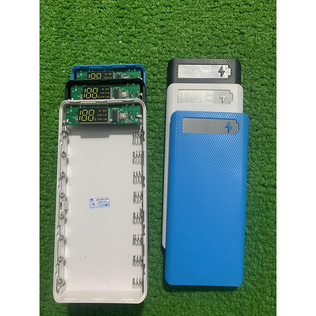 Mạch sạc dự phòng 5V2.1A + Box sạc dự phòng 8 cell pin -