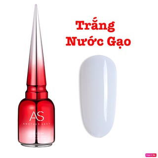 Sơn gel as mẫu mới chai đỏ màu trắng nước gạo 15ml