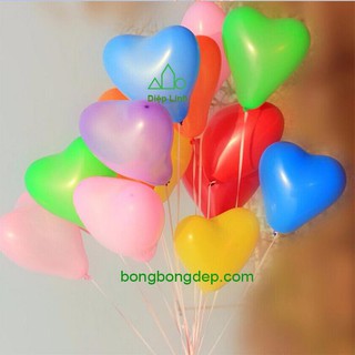25 bóng trái tim cao su trang trí
