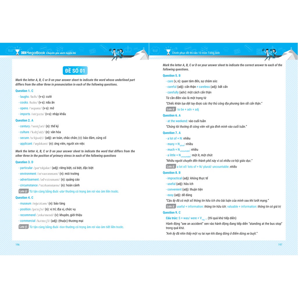 Sách Chinh phục đề thi vào 10 môn tiếng Anh (Tái bản) MEGATHCS9371