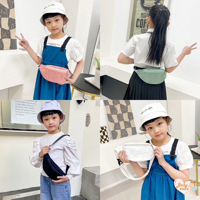 Túi Đeo Chéo Nhỏ Mềm Mại Màu Trơn Phong Cách Hàn Quốc Cho Bé