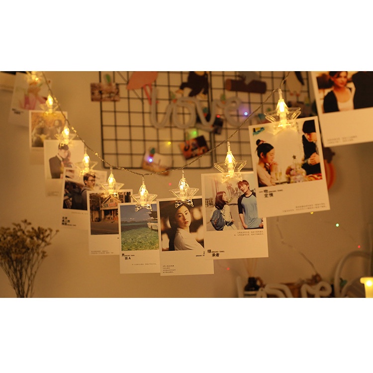 Dây đèn LED 1.5m/3m/6m kèm kẹp gắn ảnh trang trí