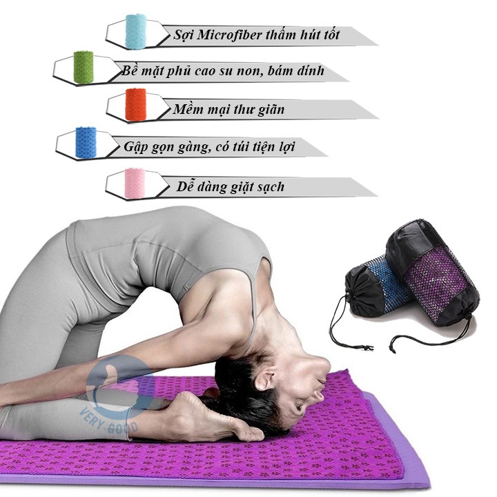 Khăn trải thảm tập yoga tập gym đa năng nhiều màu tiện dụng