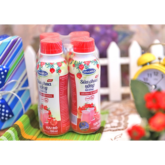 SỮA CHUA UỐNG VINAMILK LỐC 4 HỘP - 150ML