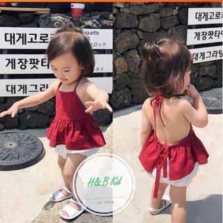 Set áo yếm cô tấm cho bé gái