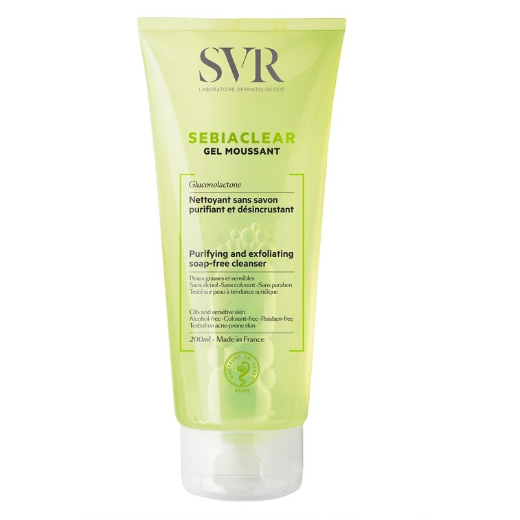 Gel rửa mặt không có xà phòng, làm sạch và loại bỏ tế bào da chết SVR SEBIACLEAR Gel Moussant 200ml | BigBuy360 - bigbuy360.vn