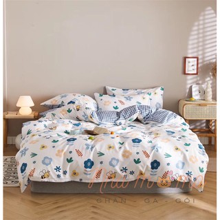 BỘ CHĂN GA GỐI COTTON POLY CHÚ ONG NHỎ CHĂM CHỈ - Nhà Momo