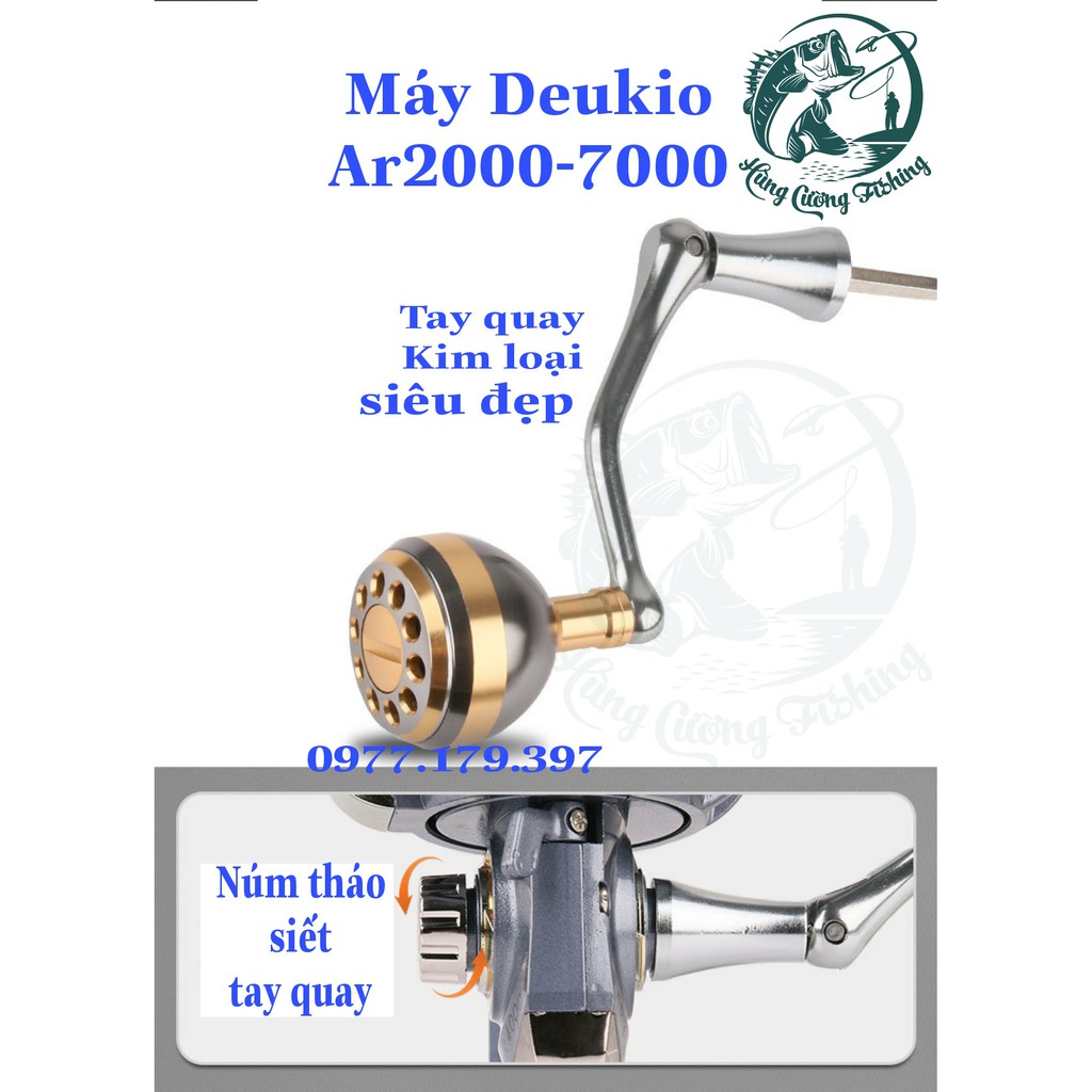 MÁY CÂU CÁ FULL KIM LOẠI DEUKIO AR7000 hàng tốt 3