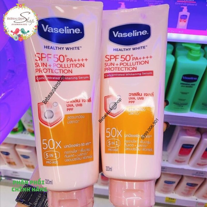 Sữa Dưỡng Thể Vaseline Perfect Serum 50X Tuýp - 320ml [MẪU MỚI]