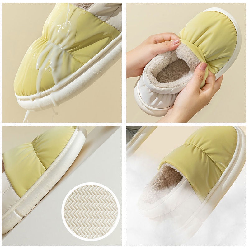 Dép bông đi trong nhà RENBEN che phủ toàn diện chống thấm nước tùy chọn màu sắc dành cho nữ