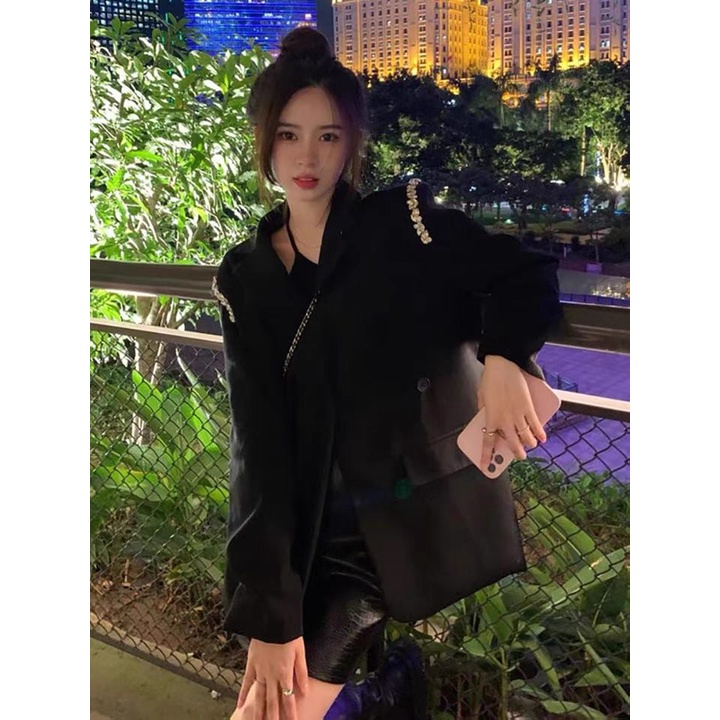 Áo khoác blazer nữ vintage form đẹp thanh lịch phong cách hàn quốc
