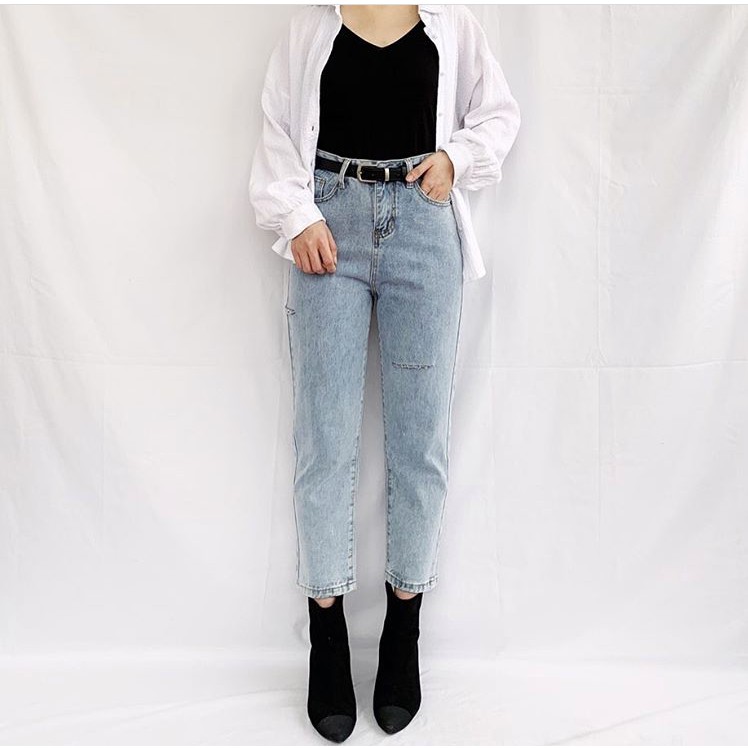 [ SIÊU RẺ SIÊU ĐẸP!!! ] QUẦN BAGGY JEAN NỮ CAO CẤP JEANGIARE.VN RÁCH BE PHẢI ĐÙI TRÁI CỰC HOT