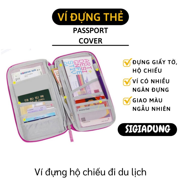 [SGD] Ví Đựng Hộ Chiếu - Túi Đựng passport Và Giấy Tờ Khác Khi Đi Du Lịch Nhỏ Gọn Tiện Lợi  3385