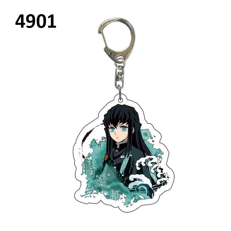 Demon slayer Móc Chìa Khóa Bằng acrylic In Họa Tiết Hoạt Hình Nhật Bản