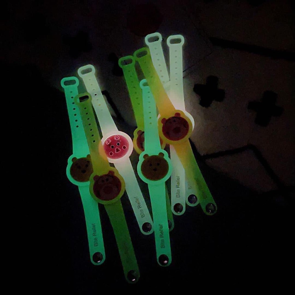 Vòng đeo tay chống muỗi silicone phát sáng (hàng có sẵn)