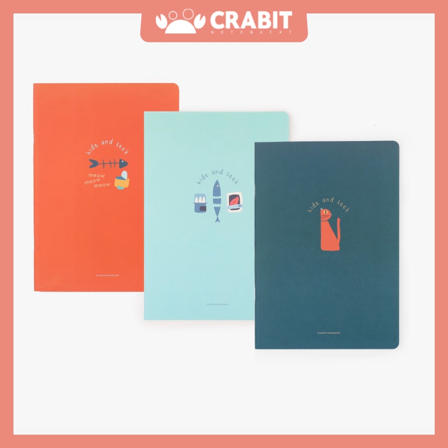Set 3 Vở grid ô vuông 120 trang Crabit 70gsm