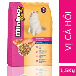 MININO Yum 1.5Kg - Thức ăn hạt cho Mèo vị hải sản & CÁ HỒI