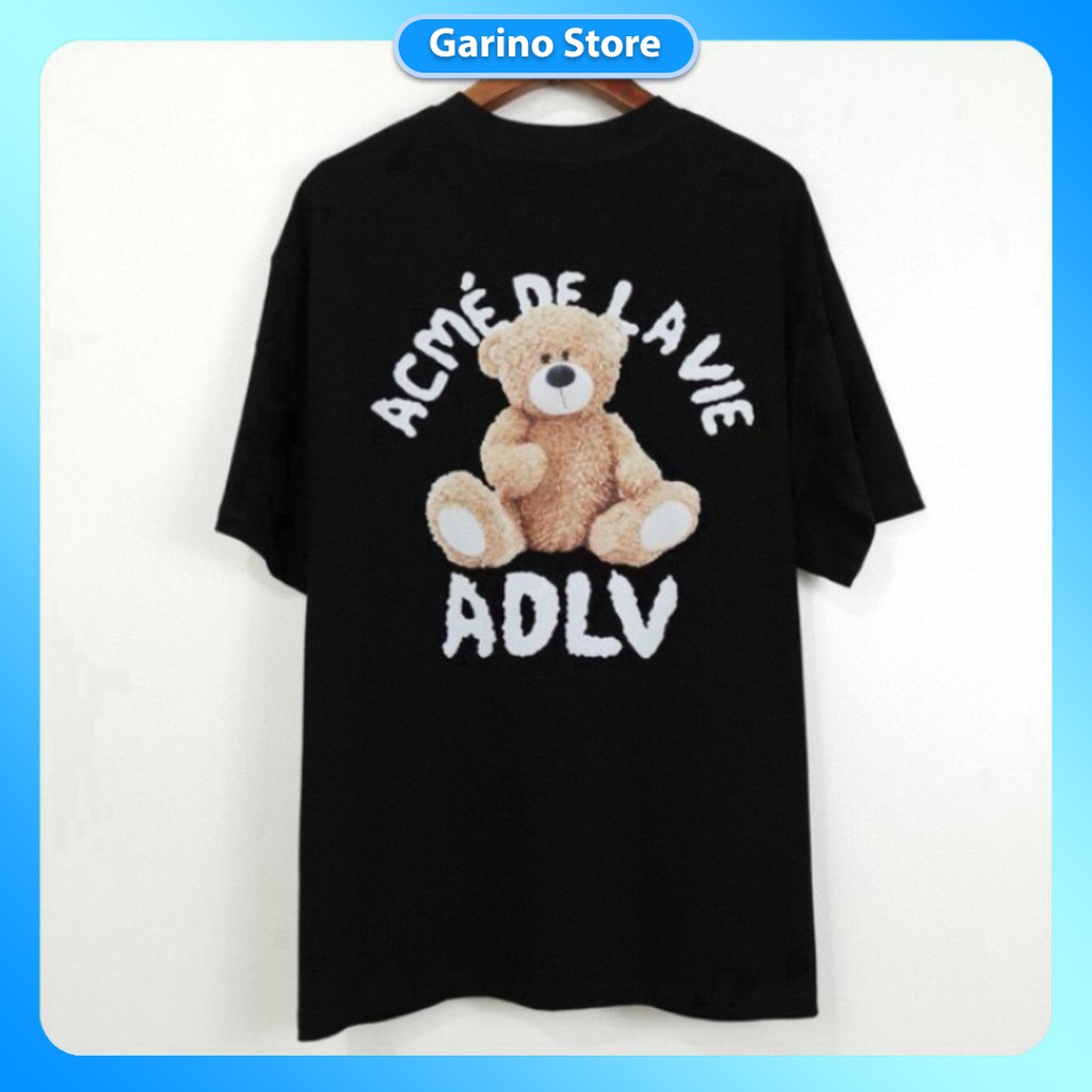 Áo thun nam nữ unisex ngắn tay không cổ đẹp Gấu ADLV basic Garino Store | BigBuy360 - bigbuy360.vn