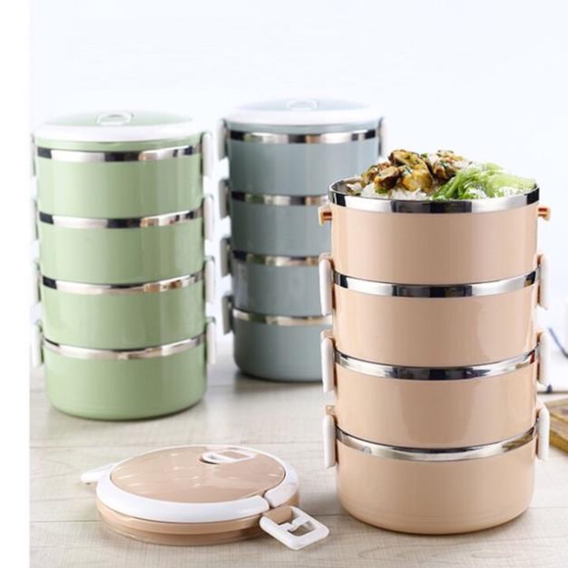 Cặp lồng cơm 4 tầng nhiều màu tiện lợi