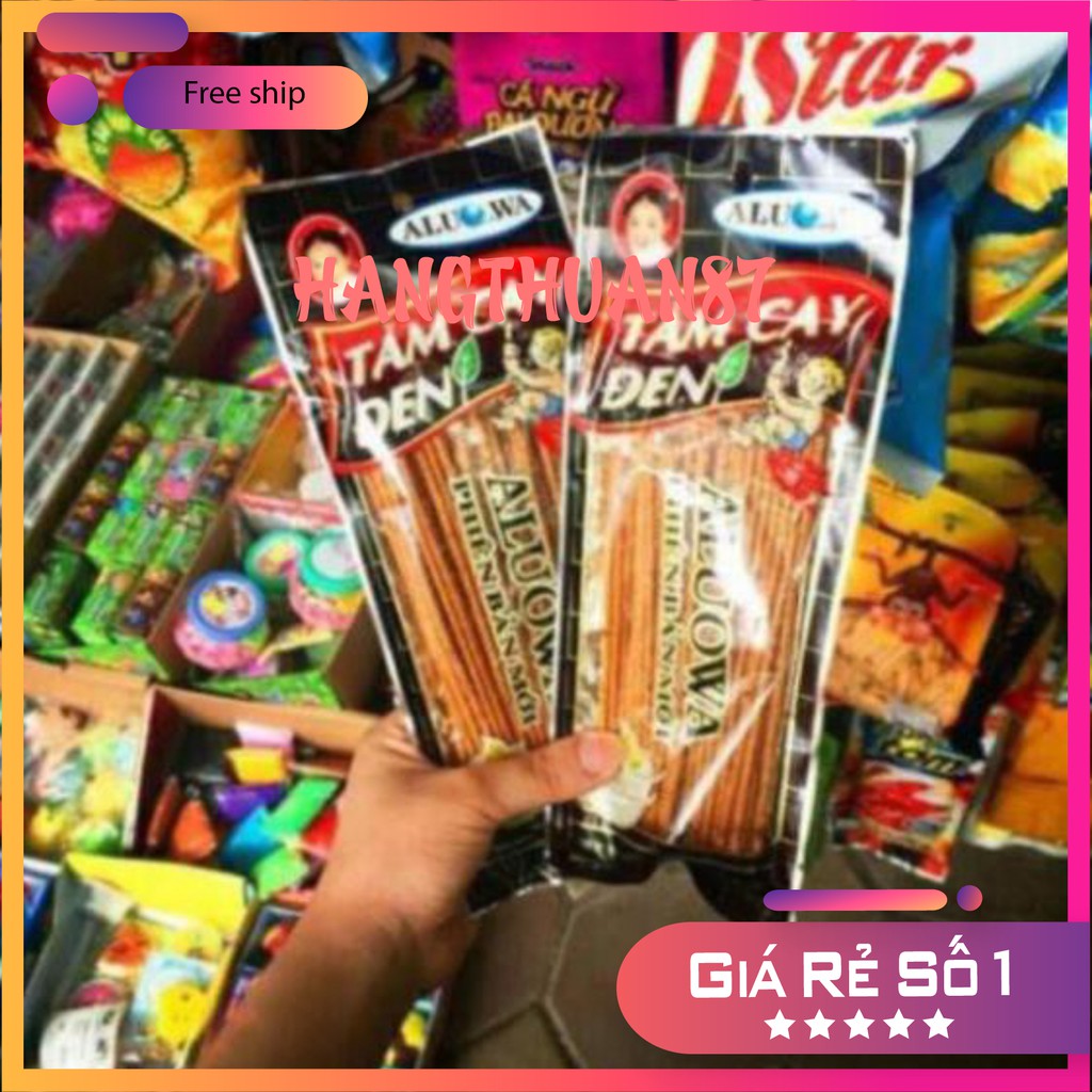 Combo #20k/10 gói tăm cay đen siêu ngon - đồ ăn vặt tuổi thơ