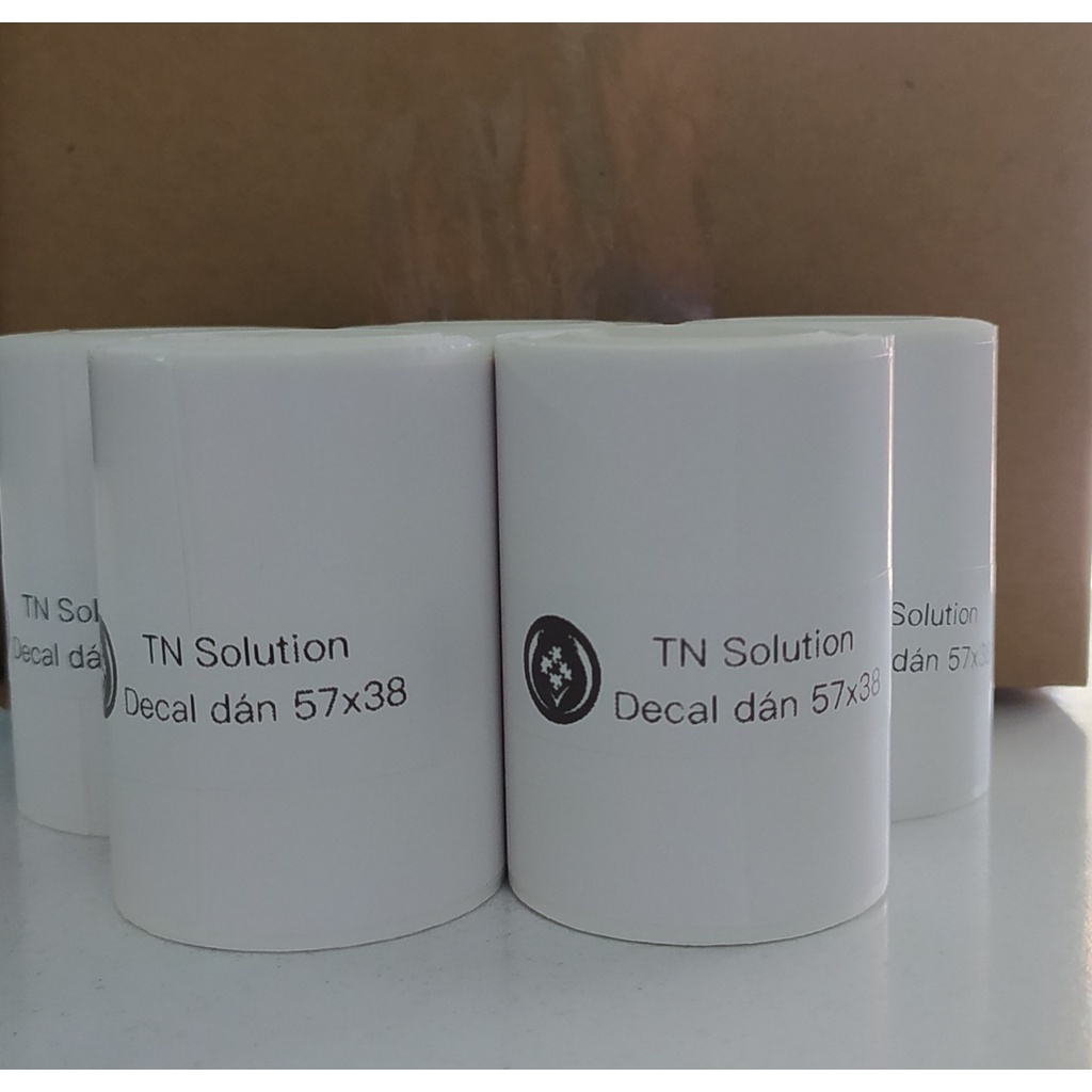 Giấy in nhiệt dán dành cho máy in bill cầm tay khổ 58mm   như Pt-210, M1, Mobile Printer..