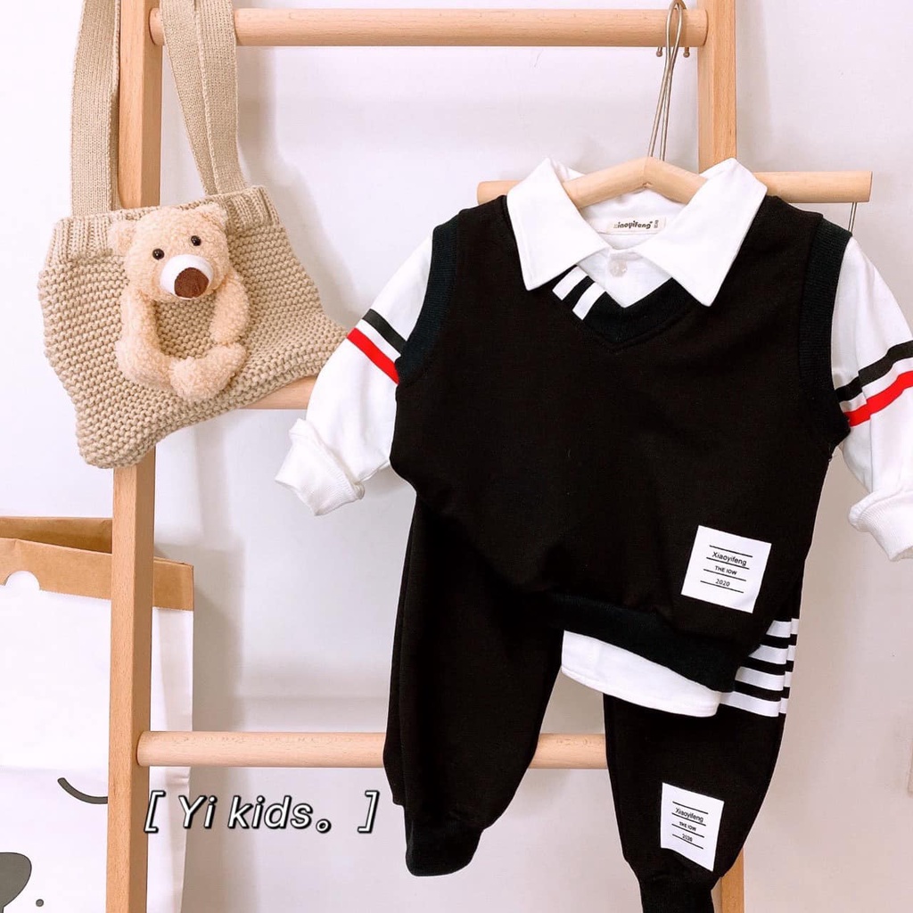 Sét bộ công tử dài tay thu đông cho bé trai size