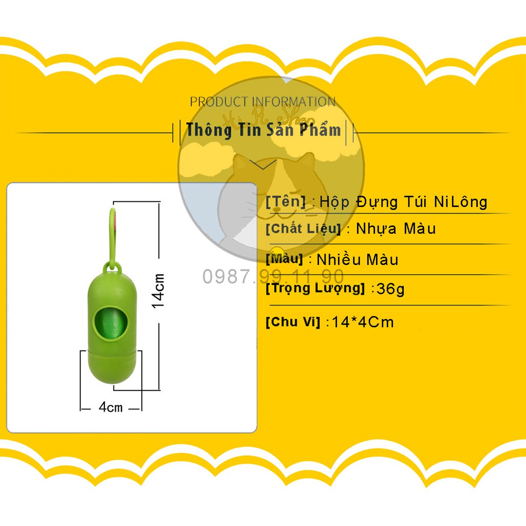 Hôp Túi Đựng Phân Cho Chó Mèo Khi Đi Chơi Du Lịch Tiện Dụng Kiêm Móc Khoá Dành Cho Thú Cưng