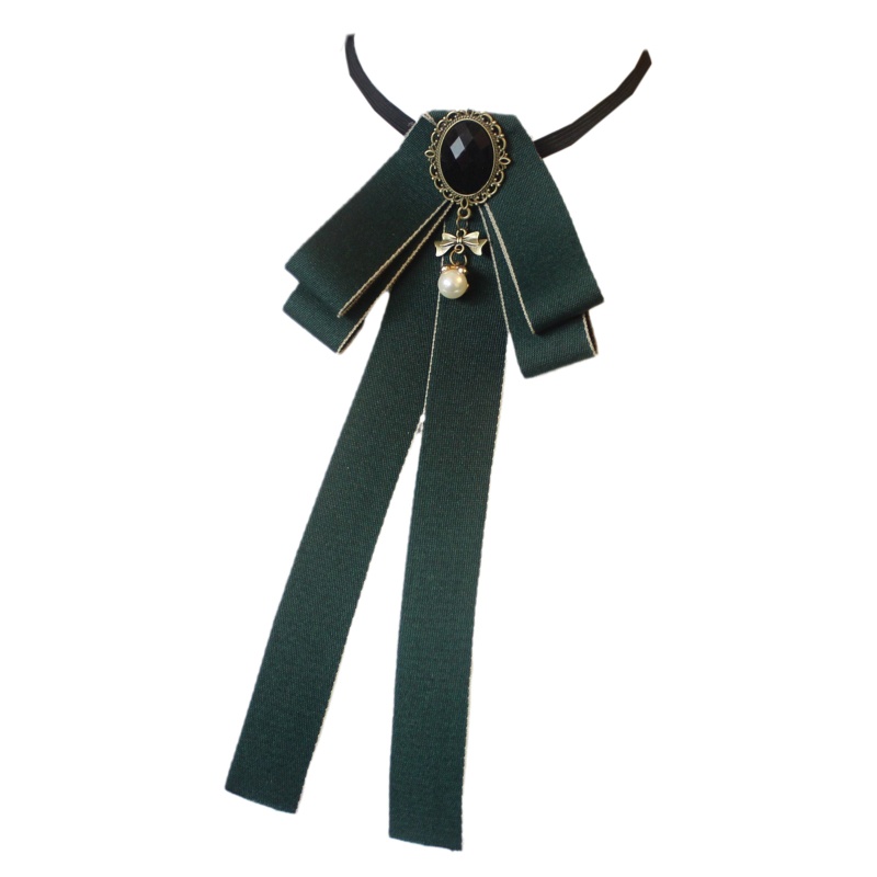 Ghim Cài Áo Hình Nơ Đính Ngọc Trai Giả Sang Trọng Unisex