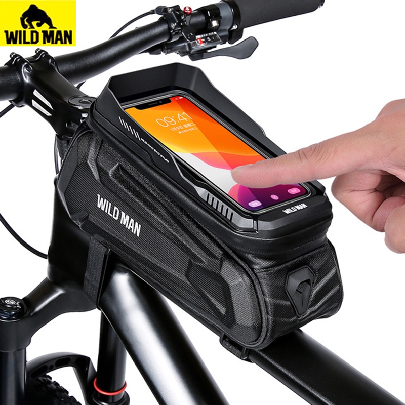 WILD MAN Túi đựng xe đạp 1,2L không thấm nước Màn hình cảm ứng Xe đạp Túi trên cùng Thiết bị đi xe đạp Vỏ cứng