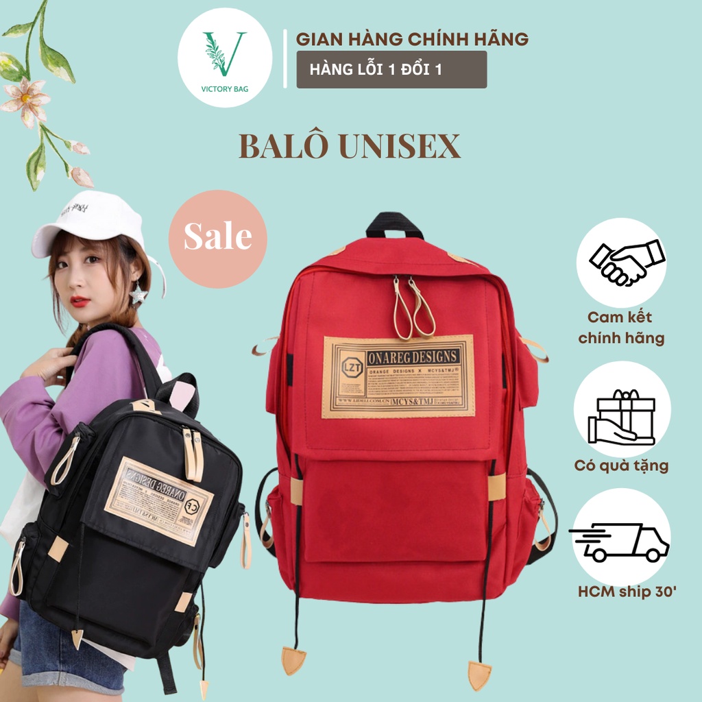 Balo nam nữ đi học ulzzang thời trang Hàn Quốc , Ba lô unisex đẹp hàng cao cấp , cặp sách basic sinh viên. Victory 014