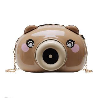 Túi Đeo Vai JASMIN NOIR Cho Nữ Họa Tiết Máy Ảnh Hoạt Hình Dễ Thương Ngọt Ngào Chất Liệu PU