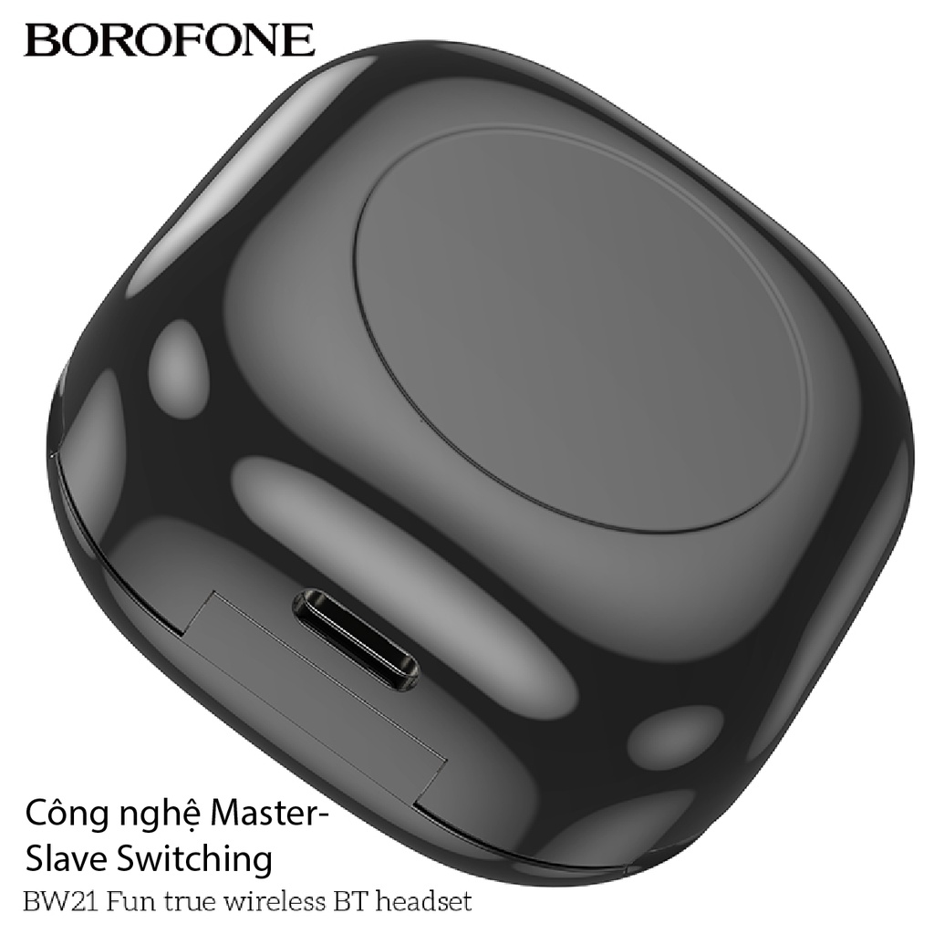 Phụ kiện tai nghe Borofone BW21 nhét tai không dây, bluetooth 5.3, giảm tiếng ồn, kiểu dáng sang trọng