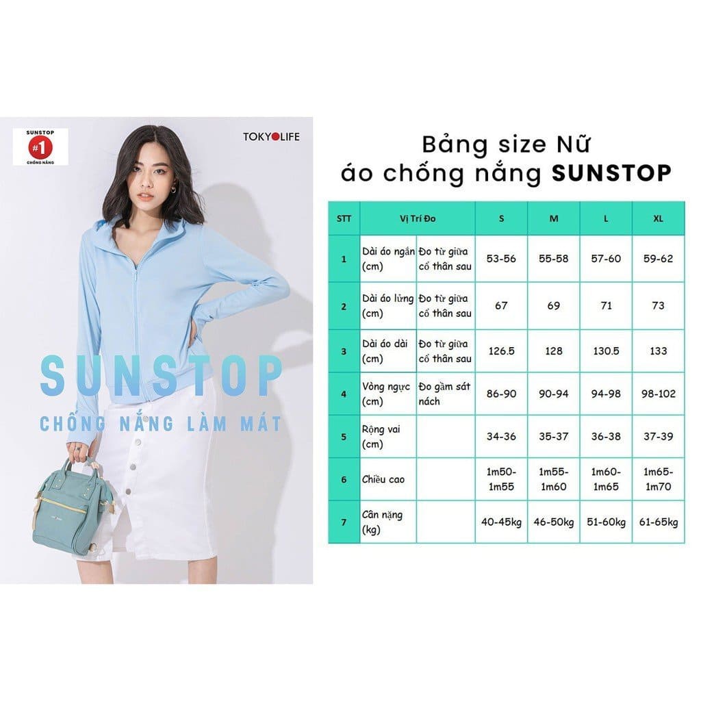 Áo khoác chống nắng SunStop Nữ chống tia UV Master dáng dài thoáng mát TOKYOLIFE F9UVC020K/ F9UVC020M
