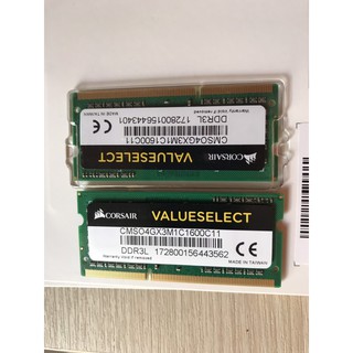 Ram laptop corsair value ddr3l 4gb 1600mhz