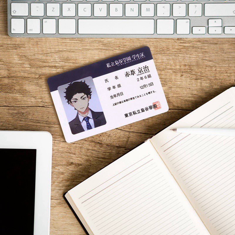 Thẻ căn cước bằng PVC phong cách hoạt hình Haikyuu! Hinata Shoyo cho bé