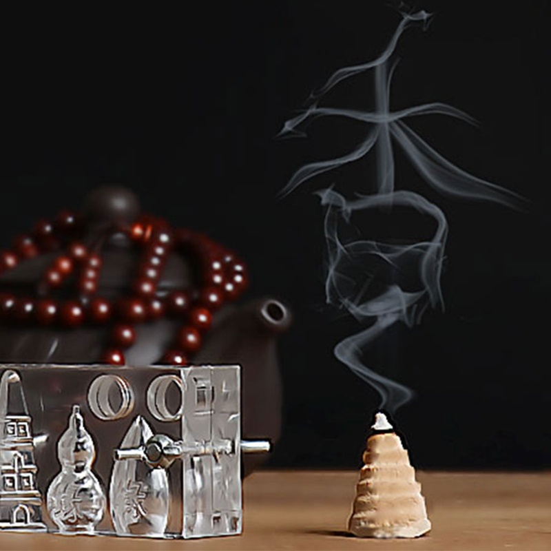 Khuôn làm nhang thơm thủ công thiết kế 6 hình dáng khác nhau bằng acrylic trong suốt độc đáo