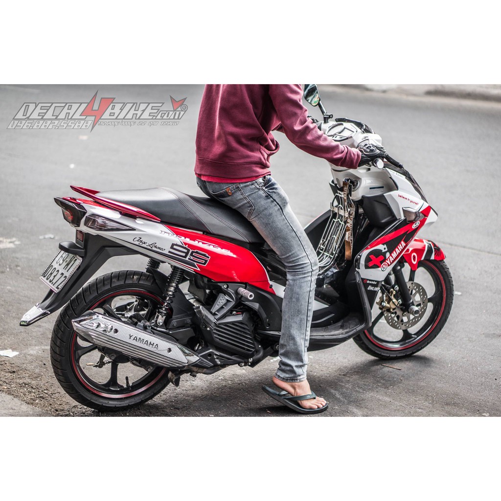 Tem trùm xe NOUVO 6 RED LOZENRO