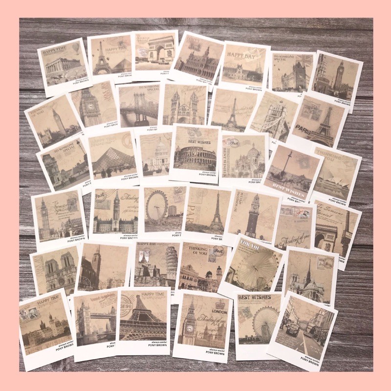 set 40 tấm Lomocard vintage pc005