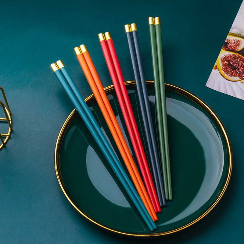 Set 5 đôi đũa hợp kim chống trượt