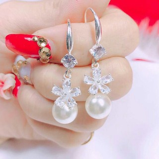 BÔNG TAI HOA MÓC HẠT CHÂU MÃ B18