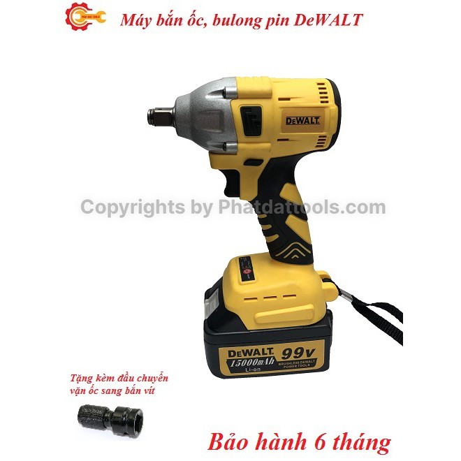 Máy Vặn Mở Ốc Dùng Pin Dewatl-68V 5A.h-2 Pin Li-ion-Bảo Hành 6 Tháng