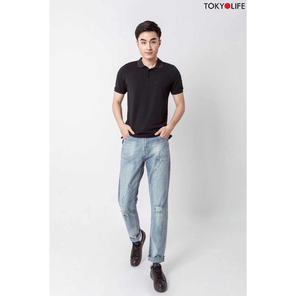 Áo Polo Nam Cotton Cao Cấp, Basic Sang Trọng Lịch Lãm TOKYOLIFE cổ Đức năng động I7POL501G