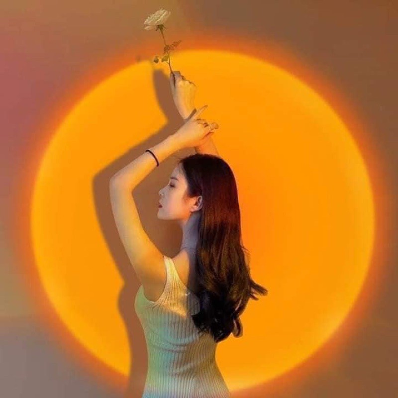 Đèn LED sống ảo hot tiktok - đèn hoàng hôn ảo tung chảo xinh lung linh điều chỉnh góc quay 360 độ | BigBuy360 - bigbuy360.vn