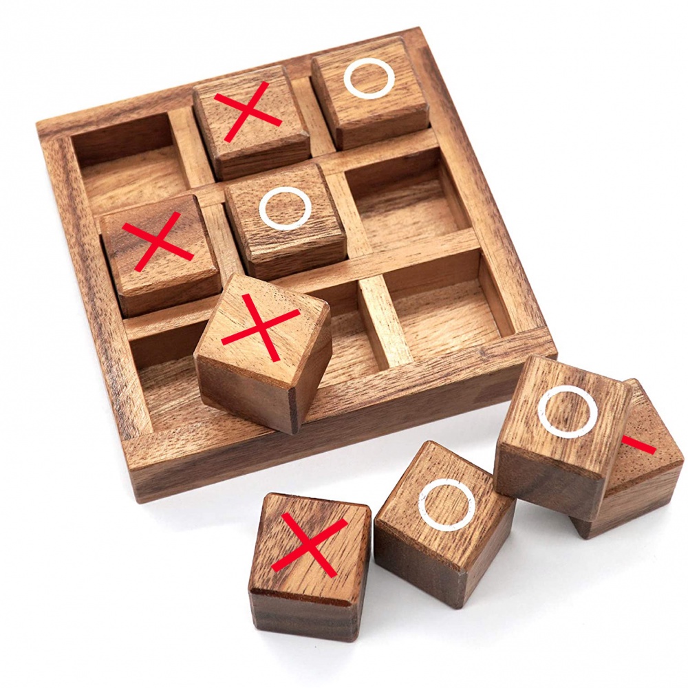 Bộ Trò Chơi Tic Tac Toe Noughts Và Crosses (Xo) Bằng Gỗ Độc Đáo Giáo Dục Vui Nhộn Cho Bé