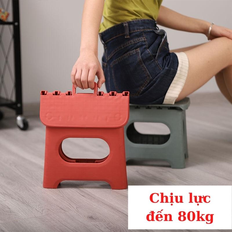 Ghế nhựa gấp gọn Ghế xếp cao tiết kiệm không gian nhựa Việt Nhật cao cấp