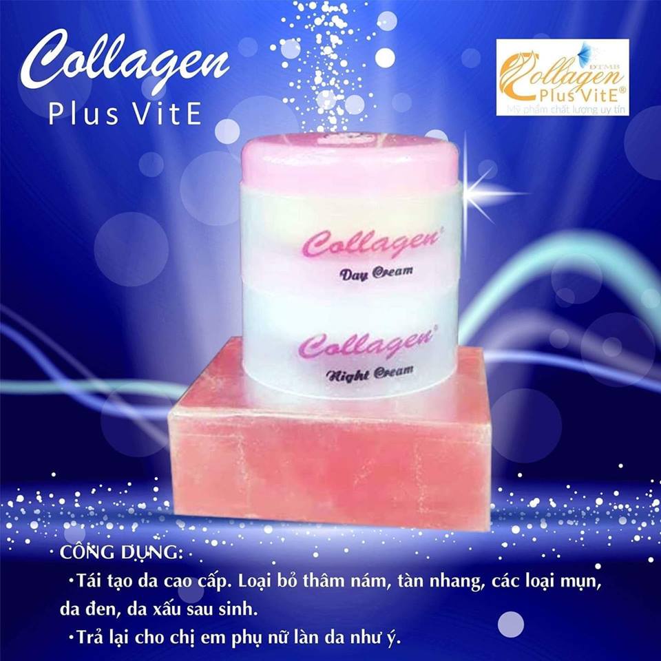 Kem Collagen Plus Vit E  - Bộ Kem Nám Tàn Nhang Indonesia