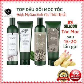 [Deal Sốc] Dầu Gội Gừng Weilaiya Chính Hãng Bộ Gội 400ml & Xả 250ml Ngăn Rụng Tóc Mọc Tóc Sau 15-20 Lần Gội